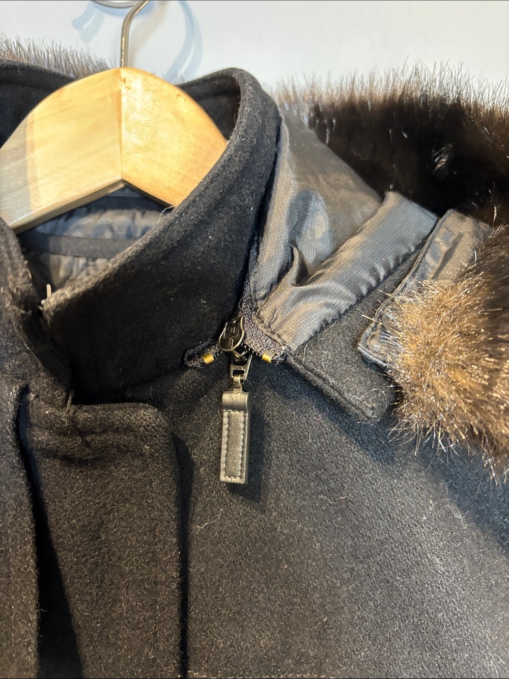 Zara Black Wool Blend Duffle Coat with Removable Hood - Picture 4 of 11